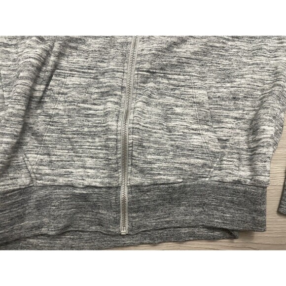 PINK by Victoria’s Secret  Gray Hoodie floral tropical  zip up jacket  medium - Picture 5 of 8